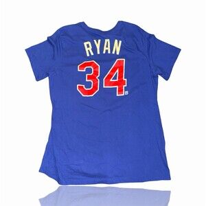 Nike Texas Rangers Nolan Ryan #34 Mens T-Shirt Blue Size XL MLB Baseball